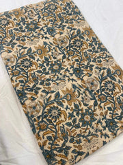 Hand block print, floral print, soft cotton fabric, Fabric modern floral fabric Indian print fabric womens dress fabric, Home Decor Fabric, - Rohiyaan